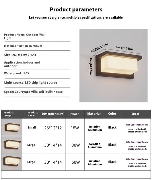 Lámpara LED de Pared Exterior Impermeable con Sensor de Movimiento - Image 25