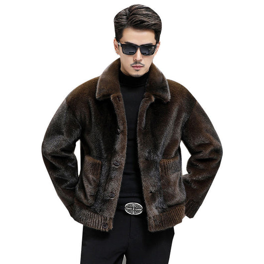 Abrigo de Chenilla con Pelaje para Hombre - Image 5