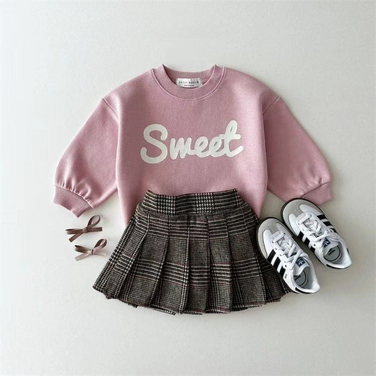 Sudadera Infantil con Estampado de Letras - Cuello Redondo Versátil - Image 13