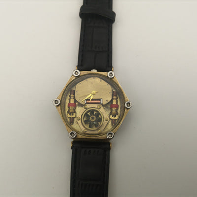 Cinturón Steampunk de Cuero Genuino para Hombre con Reloj de Cobre - Image 3