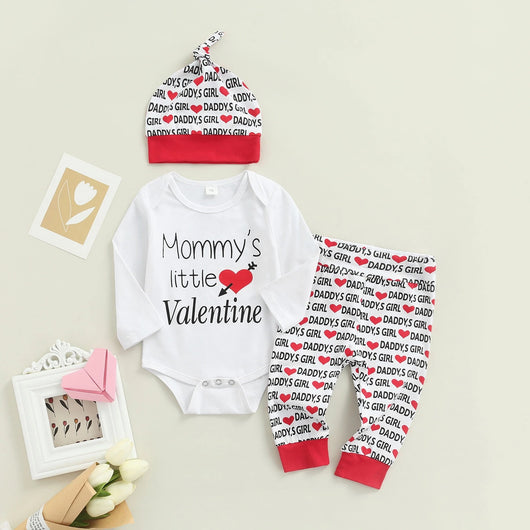 Conjunto de Tres Piezas Estampado con Capucha para Bebé