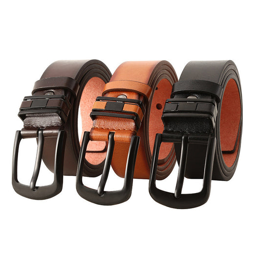 Cinturón Casual Vintage para Hombre con Hebilla de Pasador