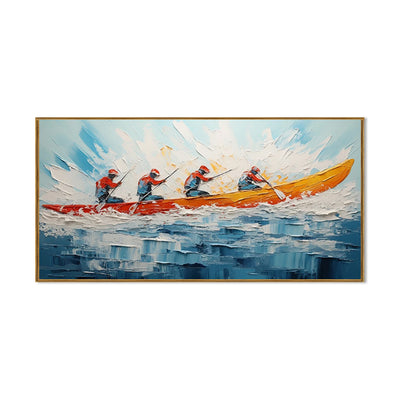Cuadro Óleo Artesanal Gran Formato - Paisaje Marino con Velero para Sala de Estar - Image 15