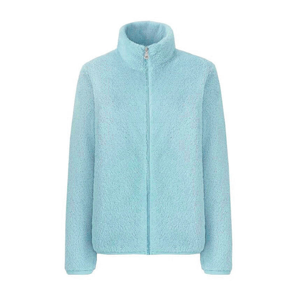 Abrigo de Invierno con Cuello Alto y Forro Polar Reversible Coral Cashmere