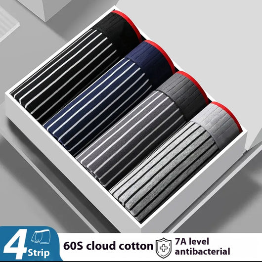 Pack de 4 Bóxers Sin Costuras a Rayas para Hombre - Image 3