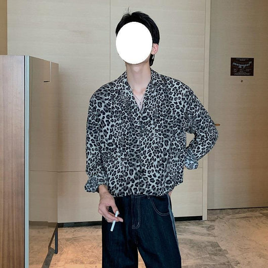 Camisa Estampada con Volantes Manga Larga para Hombre - Image 10