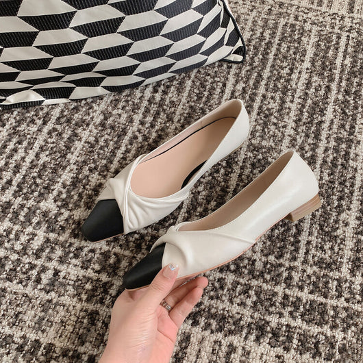 Zapatos Mary Jane Bicolor con Tacón Bajo - Estilo Femenino y Elegante - Image 19