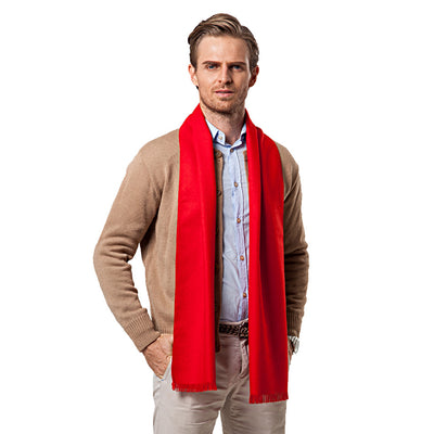 Bufanda Reversible de Terciopelo para Hombre con Borlas - Image 2