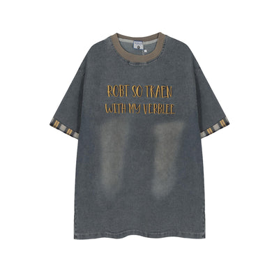 Camiseta Patchwork Manga Corta Unisex - Image 27