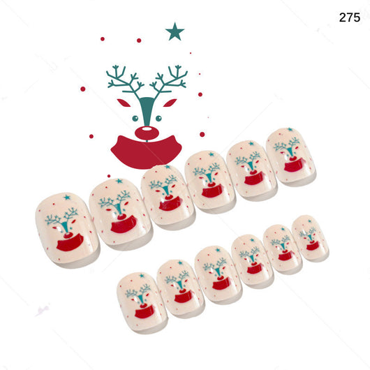 Uñas Postizas Navideñas para Niñas - Set 24 Piezas Listas para Usar - Image 18