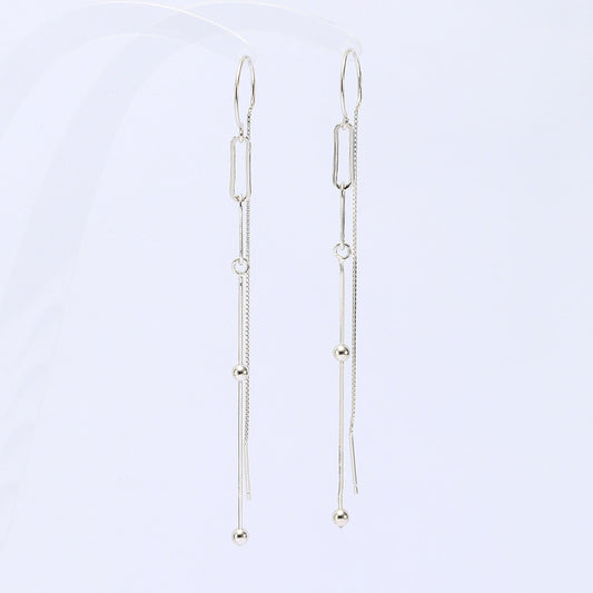 Aretes de Plata Esterlina S925 con Cadena Original