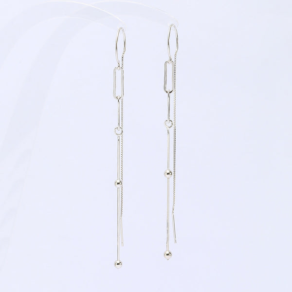 Aretes de Plata Esterlina S925 con Cadena Original