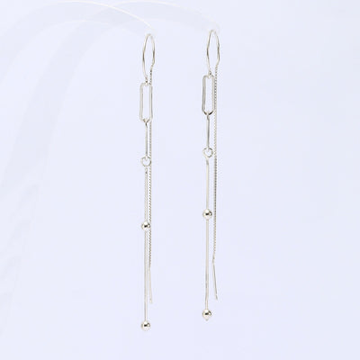 Aretes de Plata Esterlina S925 con Cadena Original