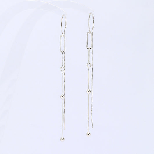 Aretes de Plata Esterlina S925 con Cadena Original