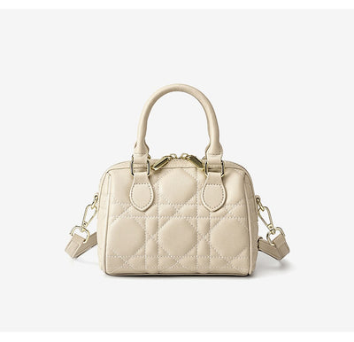 Bolso Mensajero Boston de Cuero Genuino con Diseño Rombo - Image 25