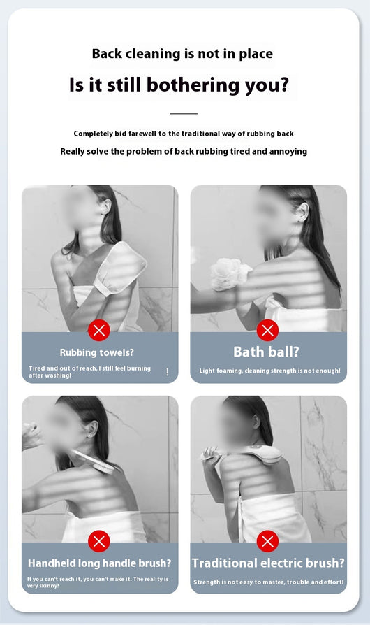 Three PBT brush head refills for an electric bath rubbing machine, packaged in a clear blister pack with a teal backing. - Image 21