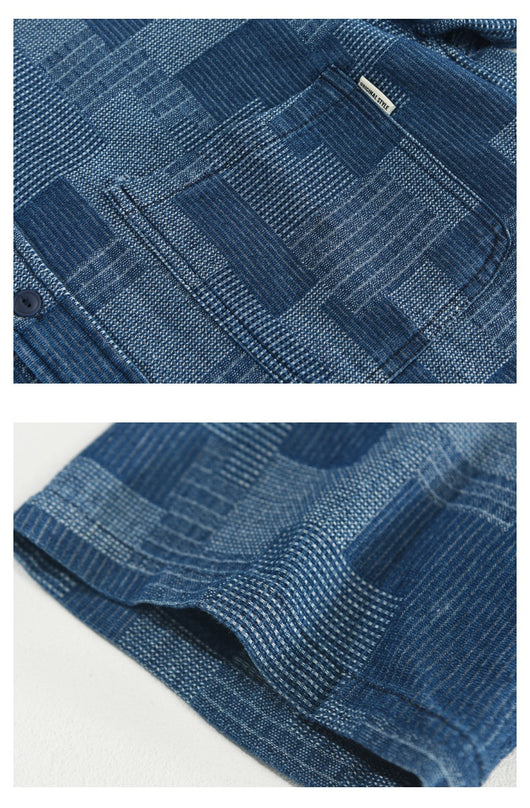 Camisa Vaquera Holgada de Malla para Hombre - Image 10