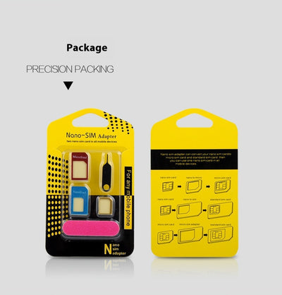 Adaptador de SIM de Aluminio - Set de 5 Piezas Convertidor Nano a Micro SIM - Image 8