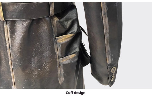 Chaqueta de Cuero para Motociclista Talla Grande - Image 33
