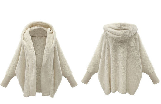 Abrigo Suelto con Capucha de Felpa para Mujer - Estilo Europeo y Americano - Image 11