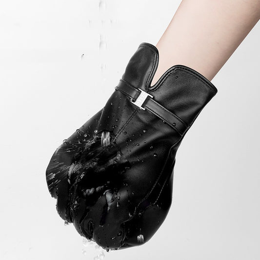 Guantes de Ciclismo Deportivos Coreanos con Pantalla Táctil de Cuero de Oveja - Image 2