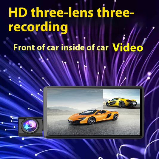 Dashcam Tres Cámaras 4 Pulgadas - Frontal y Trasera