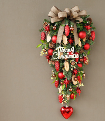 Corona Navideña Jinghua para Puerta - Decoración Elegante de Pared - Image 12