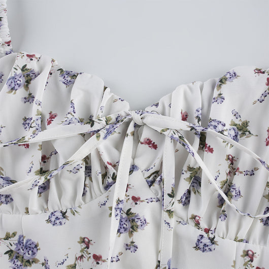 Vestido Halter Floral Francés con Espalda Abierta - Image 18