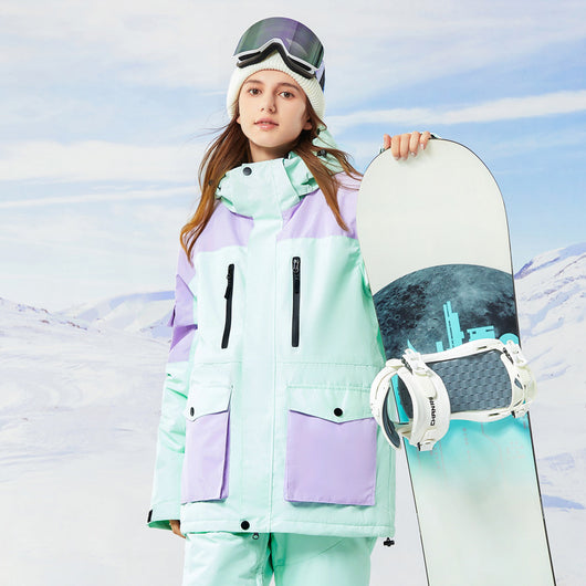 Chaqueta de Esquí para Mujer con Bloques de Color - Versátil para Tabla Simple y Doble - Image 16