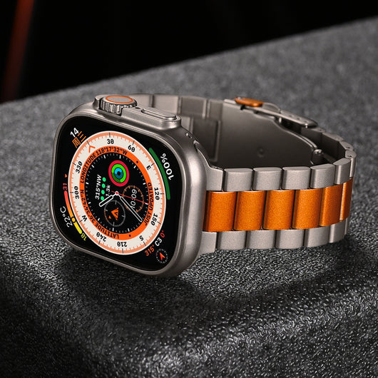 Correa de Titanio Tres Eslabones para Apple Watch S10 - Image 26