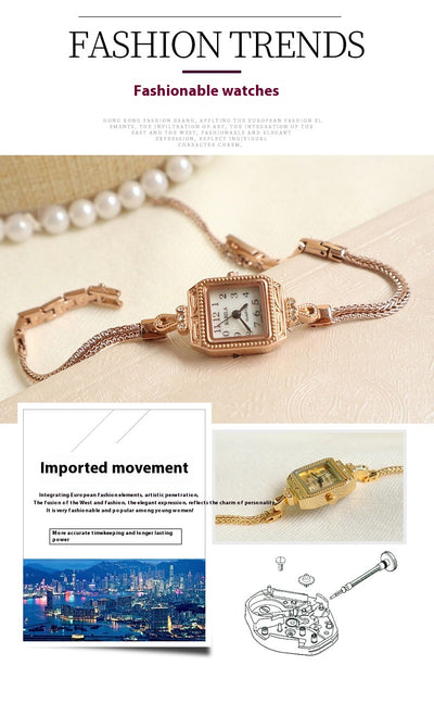 Reloj de Pulsera Cuadrado Retro Elegante con Banda Fina - Image 18