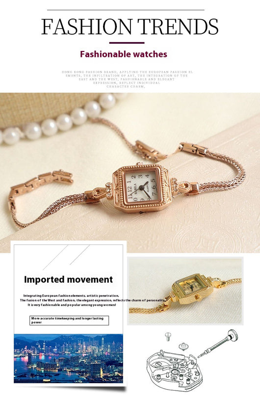Reloj de Pulsera Cuadrado Retro Elegante con Banda Fina - Image 18