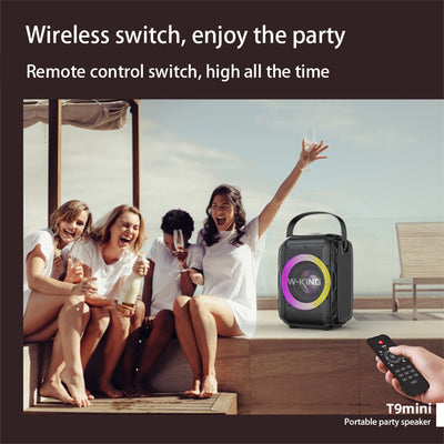 Parlante Bluetooth Portátil con Luz LED Circular y Sonido de Rango Completo - Image 4
