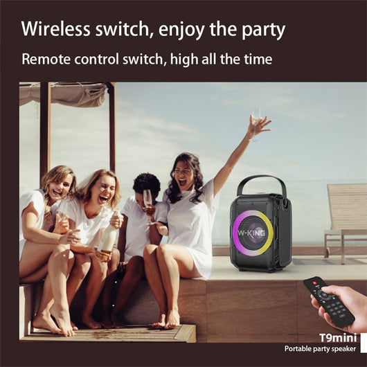 Parlante Bluetooth Portátil con Luz LED Circular y Sonido de Rango Completo - Image 4
