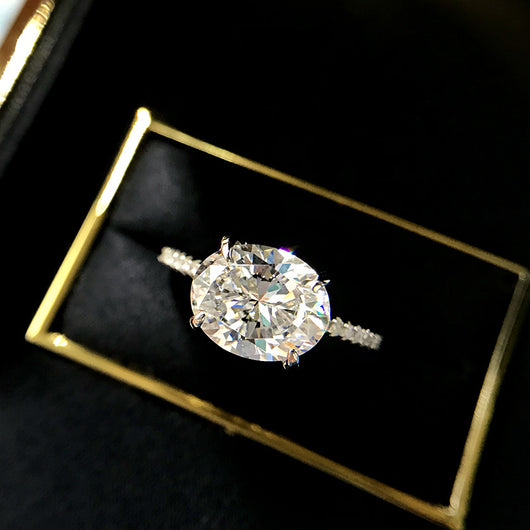 Anillo de Plata 925 con Diamante Simulado Ovalado de 3 Quilates - Image 13