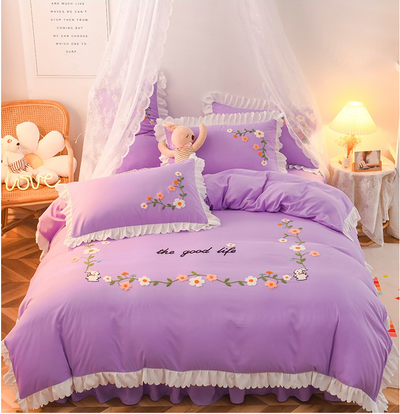 Juego de Cama de 3 Piezas para Cama Individual con Edredón de Volantes - Image 14