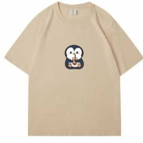 Playera Suelta de Algodón con Hombro Caído