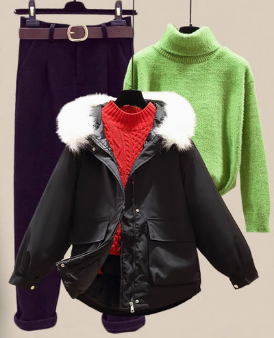 Conjunto de Sudadera Acolchada de Algodón para Mujer - Image 18