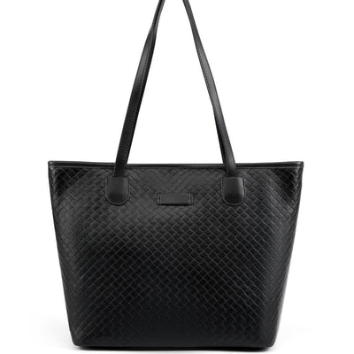 Bolsa de Cuero Genuino con Tejido - Diseño Versátil de Un Hombro para Mujer - Image 5