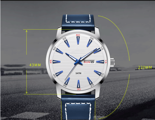 Reloj de Hombre Resistente al Agua con Función Calendario - Image 7