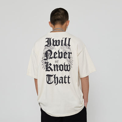 Camiseta Estampada con Letras Estilo Urbano Americano para Hombre - Image 3
