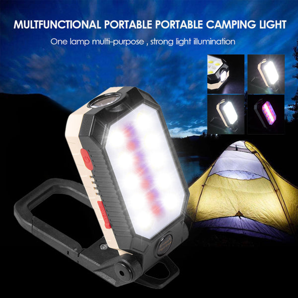 Linterna LED Recargable USB Plegable con Imán - Luz de Trabajo COB Impermeable