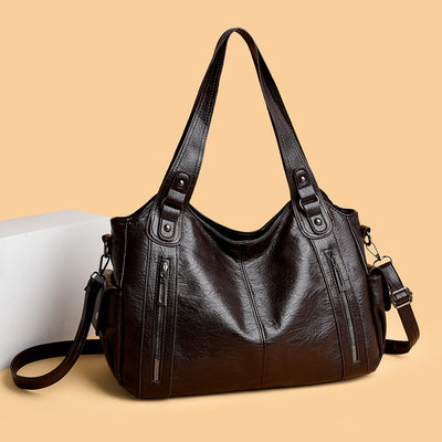 Bolsa de Hombro Texturizada Minimalista de Gran Capacidad para Mujer - Image 9