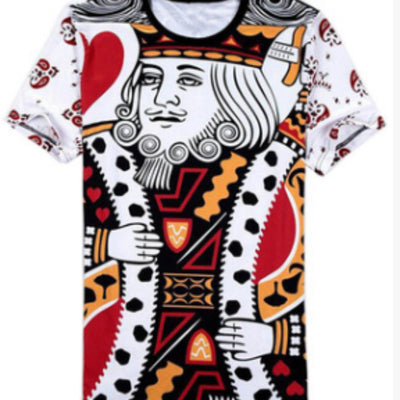 Playera Estampada Rey del Póker Manga Corta para Hombre - Image 2