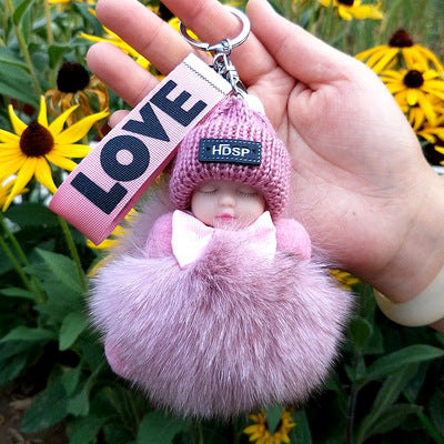 Llavero Colgante de Piel de Zorro - Accesorio Elegante para Mochila y Bolso - Image 14