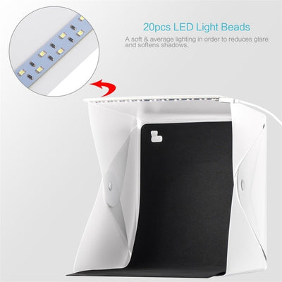 Estudio Fotográfico Portátil con LED - Kit Completo Plegable - Image 7