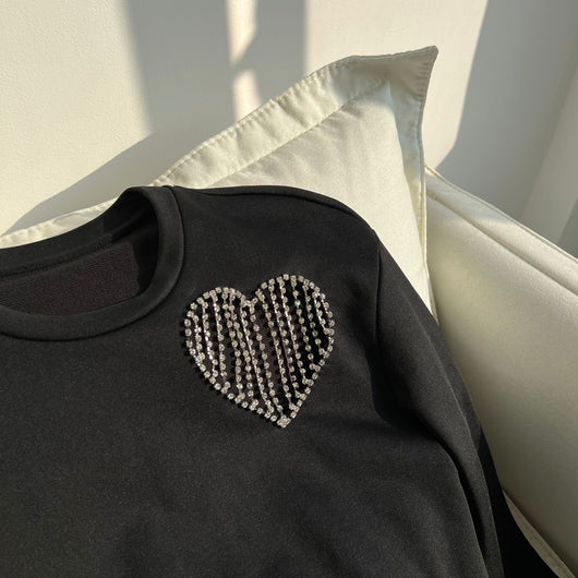 Sudadera Suelta de Manga Larga con Cutout de Corazón para Mujer - Image 5