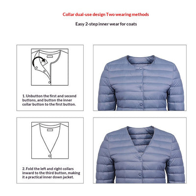 Chaqueta Térmica Ligera Cuello Redondo para Mujer - Image 24
