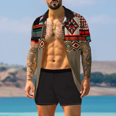 Traje Estampado Retro Moderno para Hombre - Image 7