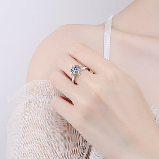 Anillo de Plata 925 con Moissanita de 1 Quilate - Diseño Microengastado - Image 9